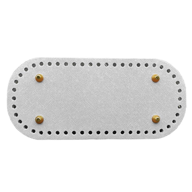 Reemplazo de almohadilla inferior para bolsos de hombro de ganchillo, tejido a mano, de cuero PU gris