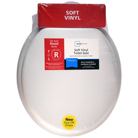 Mainstays Soft Vinyl Toilet Seat, White