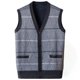 thumbnail image 1 of Chaqueta de Punto de Cuello en V de los Hombres, Abrigo Cálido con Ligero Estiramiento para el Otoño Y el Uso Casual Diario, Blusa en Capas de Moda, 1 of 7