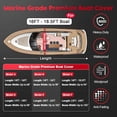 thumbnail image 2 of MISSMILE Boat Cover 16-18.5 FT - Marine Grade Trailerable Boat Cover Heavy Duty&Waterproof - Fit 16 to 18.5ft V-Hull, Fishing Boats, Runabout, Fish&Ski and Pro-Style Bass Boats, 2 of 7