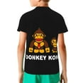 thumbnail image 2 of Donkey Kong Funny 3D Printed Graphic Tee, Lightweight T-Shirts for Boys Girls, Novelty Crew Neck Short Sleeve Tops for Kids, 2 of 8