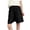 #01 Black 【Mix & Match: Stock Up on Your Favorite Colors】, variant on Women's Plus Size Elastic Waist Shorts, Soft Solid Color Polyester, Tummy Control Pull On Design, Comfortable Stretch Mid Waist Casual Bottoms, Everyday Summer Wear, | TruBelle,Black 3XL