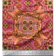 thumbnail image 1 of Soimoi Velvet Fabric Paisley & Mandala Decorative Decor Fabric Printed Yard 58 Inch Wide, 1 of 2
