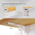 thumbnail image 3 of Taoruifang White 53″ Large Kitchen Island with Drop Leaf & Power Outlet – Rolling Cart, Internal Storage, 3 of 27
