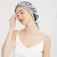thumbnail image 7 of Generic Sleeping Hats Silk Flat Cap Sleep Traceless Bonnet Cap Night Hat Natural Hair Curly Hair Loss Head Cover for Women, 7 of 7