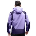 thumbnail image 3 of WTOBBY Men's Waterproof Sun Protection Jacket, UPF 50+ Outdoor Sports Windbreaker with Hood, Quick-Dry Hiking Commuter Coat,Light Purple M, 3 of 5