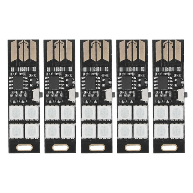 5 uds Super Mini USB luz delgada Ultra delgada multicolor que cambia 7 colores RGB noche 4 LED TV Kit de retroiluminación lámpara de mesa DC5V