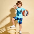 thumbnail image 6 of Baby Boy Clothes Toddler Summer Outfits Cute Dinosaur T-Shirt Tops + Casual Pocket Shorts Set, 6 of 7