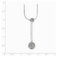 thumbnail image 2 of Sterling Silver Polished Cubic Zirconia Knotted Snake Chain Necklace - 19 Inch, 2 of 2
