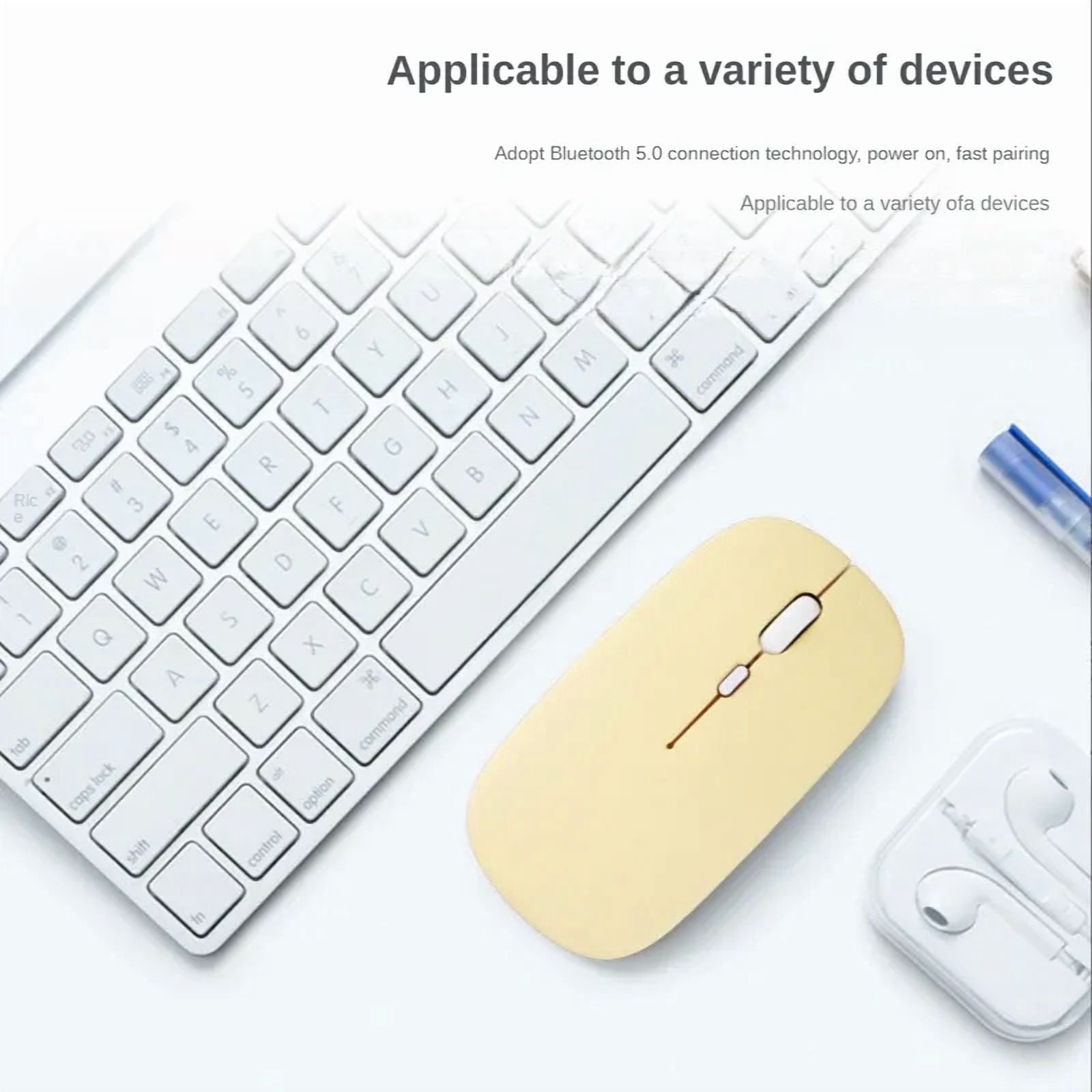 K1 RGB Wireless Mouse Silent Ergonomic Rechargeable Mice with LED Optical Backlit USB Mice Computer Mouse for PC Laptop