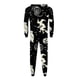 thumbnail image 4 of Family Halloween Pjs Matching Sets Halloween Print Long Sleeve Zippered One Piece Pajama Hooded Jumpsuit Winter Halloween Pjs Family Set, 4 of 4