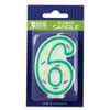 Oasis Supply Sprinkle Birthday Candles, 3-Inch, Number-6