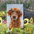 thumbnail image 2 of SKYSONIC Garden Flag Golden Retriever Wear Glasses Double-Sided Printed Garden House Sports Flag - 28x40in -Decorative Flags for Courtyard Garden Flowerpot, 2 of 2