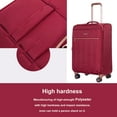 thumbnail image 4 of Travelhouse 3 Piece Luggage Set Softside Expandable Lightweight Suitcase with Spinner Wheels.(Wine Red), 4 of 9