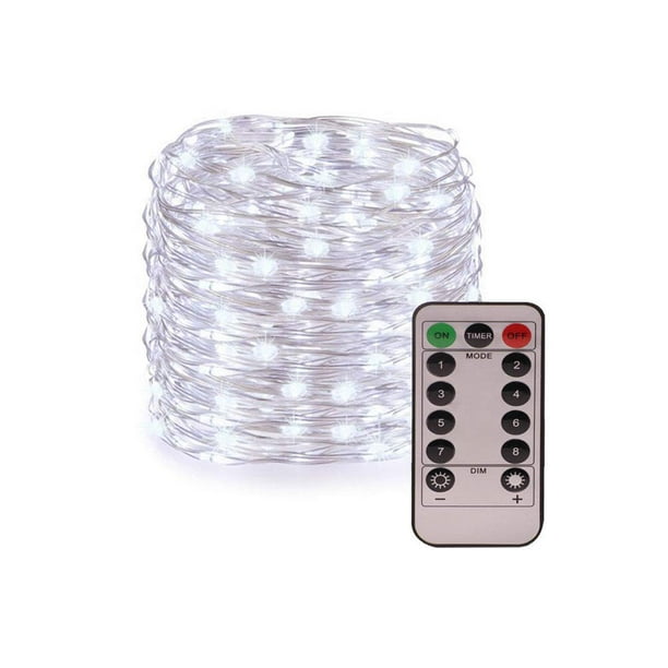 33 Feet 100 Led Fairy Lights Battery Operated With Remote Control Timer Waterproof Copper Wire Twinkle String Lights For Bedroom Indoor Outdoor