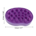 thumbnail image 3 of Unique Bargains 1 Pc Bean Shape Hair Shampoo Brush for Head Massage 3.7"x2.56"x2.68" Deep Purple, 3 of 6