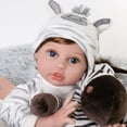 thumbnail image 2 of Aori Lifelike Reborn Baby Dolls 22 Inch Real Life Baby Boy That Look Real in Soft and Weighted Body with Zebra Best Birthday Gift Set, 2 of 5