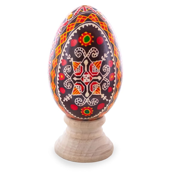 Geometrical Patterns Goose Real Blown Out Ukrainian Easter Egg