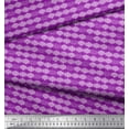 thumbnail image 3 of Soimoi Purple Velvet Fabric Moroccan Damask Print Sewing Fabric Yard 58 Inch Wide, 3 of 3