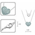 thumbnail image 2 of KATGI Fashion 18K White Gold Plated Beautiful Doulble Hearts Austrian Crystal Pendant Necklace, 2 of 2