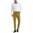 thumbnail image 2 of Lars Amadeus Plaid Dress Pants for Men's Contrast Color Formal Pants, 2 of 4