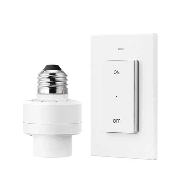DEWENWILS Remote Control Light Bulb Socket, for Halloween and Christmas E26 E27 Bulb Base for Lamp Fixture, No Wiring Needed