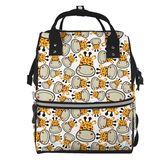Defioc Giraffes Head for Baby Diaper Bag Backpack - Baby Bag for Boys & Girls - Diaper Backpack - Large Travel Diaper Bags- Baby Registry Search & Shower Gifts