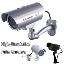Walbest Adjustable Angle Battery Powered Dummy Simulation Surveillance Fake Security Camera CCTV Dummy Camera Indoor/Outdoor Use with Flashing Red LED Light(Batteries Not Included)