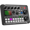 thumbnail image 4 of Facmogu F998 Live Sound Card Audio Mixer, Podcast Audio Interface with DJ Mixer Effects, Voice Changer with Sound Effects for Karaoke Tiktok YouTube Live Streaming Record Gaming, 4 of 7