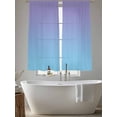 thumbnail image 6 of Sheer Curtains 72 Inches Long, Ombre Blue Purple Light Filtering Window Curtains for Living Room/Bedroom, Colorful Painting Rod Pocket Voile Sheer Curtain Drapes, 52"W x 72"L, 2 Panels, 6 of 8
