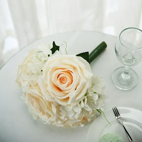Efavormart 4 Realistic Looking Fabric Flower Bouquet For Diy Wedding Bouquets Centerpieces Arrangements Baby Shower Home Decoration Walmart Com Walmart Com