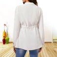 thumbnail image 4 of SGFCWSX Women Maternity T-shirts, Comfortable Wear Long Sleeve Solid Color Pregnancy Tops White M, 4 of 4