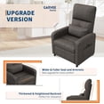 thumbnail image 6 of Power Recliner Chair, Adjustable Electric Recliner Ergonomic Overstuffed Single Sofa, Tall Back, Padded Seat, 2 Side Pockets and USB Port, Home Theater Seating for Living Room, 6 of 8