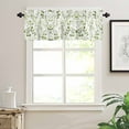 thumbnail image 3 of Spring Botanical Green Valances for Windows Farmhouse Kitchen Curtains Valances Rod Pocket Valance Curtains for Kitchen Windows Summer Leaf Watercolor Window Valances for Bathroom Bedroom 60"x18", 3 of 6