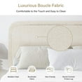 thumbnail image 3 of 4 Ever Winner Queen Upholstered Bed Frame with Soft Curved Headboard, Cream, 3 of 8
