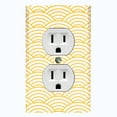 thumbnail image 1 of Metal Light Switch Plate Cover Japanese Pattern Yellow Sea Wave Wallpaper WAL015, 1 of 13
