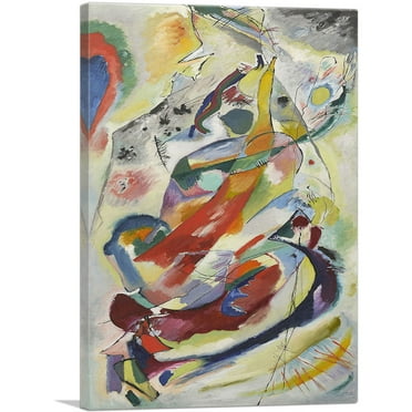 ARTCANVAS Panel for Edwin R. Campbell N. 1 1914 Canvas Art Print by Wassily Kandinsky - Size: 12" x 8" (0.75" Deep)