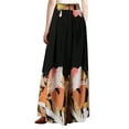 thumbnail image 3 of DYMADE Women Plus Size Flower Print Bow Wide Leg Casual Pants, 3 of 4