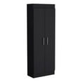 thumbnail image 1 of Pemberly Row Contemporary Pantry Cabinet Engineered Wood Black, 1 of 5