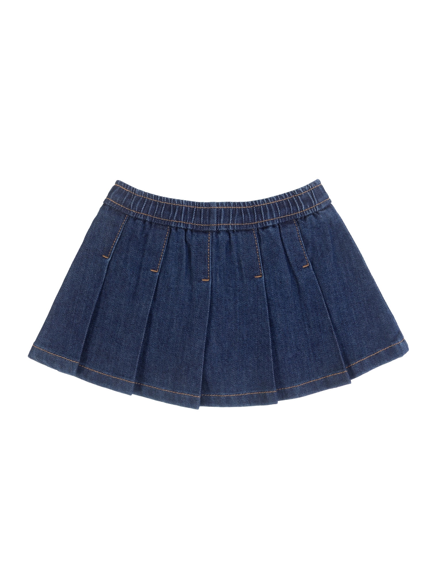 Wonder Nation Toddler Girl Pleated Denim Skort, Sizes 12M-5T