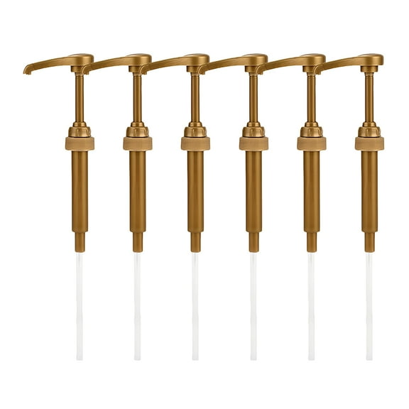 BESTYASH Elegant Syrup Pump for Kitchen Bottles, Sturdy and Simple Design, 6-Pack for Easy Dispensing