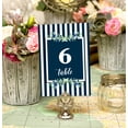 thumbnail image 2 of Darling Souvenir Double Sided Print Striped & Floral Table Numbers Wedding Reception Decorative Table Cards-4" x 6" (1 to 30), 2 of 4