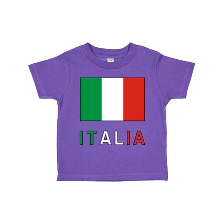 

Inktastic Italy Flag & Italia - Black Border Gift Toddler Boy or Toddler Girl T-Shirt