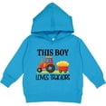 thumbnail image 2 of Inktastic Farming Cute Boy Loves Tractors Toddler Hoodie, 2 of 4