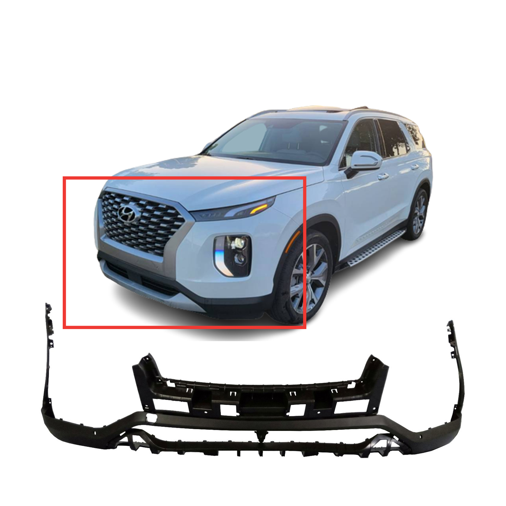Front Lower Bumper Cover For 20202022 Hyundai Palisade 86550S8010