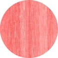 thumbnail image 1 of Ahgly Company Machine Washable Indoor Round Abstract Red Modern Area Rugs, 5' Round, 1 of 4