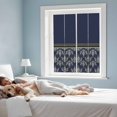 thumbnail image 4 of Boho Navy Blue Flower Window Privacy Film, Abstract Bohemia Pesley Floral Static Cling UV Sun Blocking Tint Film Heat Control Windows Films for Bedroom Bathroom, Window Stickers 17.7"x39.3", 4 of 8