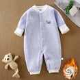 thumbnail image 2 of CAUYDY Preemie Boys Bodysuit Baby Clothes 3 6 9 Months 1T 2T Newborn Long Sleeve Romper Fall Winter Infant Boy Pajamas Toddler Sleepers Blue for Sizes 6-9 Months, 2 of 4