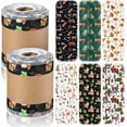 thumbnail image 1 of FuWeave Lot de 60 Serviettes de Toilette Réutilisables Lavables en Vrac Rouleaux de Serviettes Sans Papier Flanelle Coton Tapis Roulant 12 x 4.3 Lingettes Serviettes de Salle de Bain avec Carton (Wildness), 1 of 6