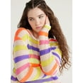 thumbnail image 5 of No Boundaries Juniors Crochet Coverup Top with Long Sleeves, Sizes S-XXL, 5 of 6